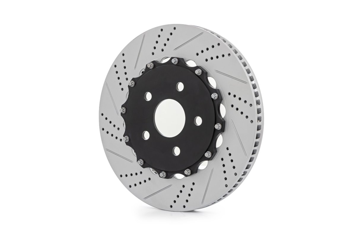 Jeep Wrangler Unlimited Brake Kit - Front - Rough Country - 6-Piston Calipers + Oversized, Drilled, and Slotted Rotors - '18-'25